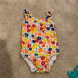 Hanna Andersson flowered bathing suit, size 80